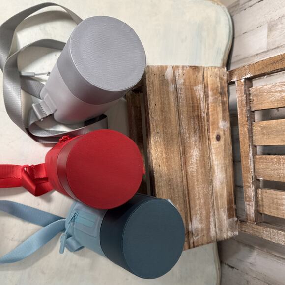 Set Of 3 Hydro Flask Travel Slings For 32oz Bottles - Red, Grey, Aqua - Picture 6 of 8